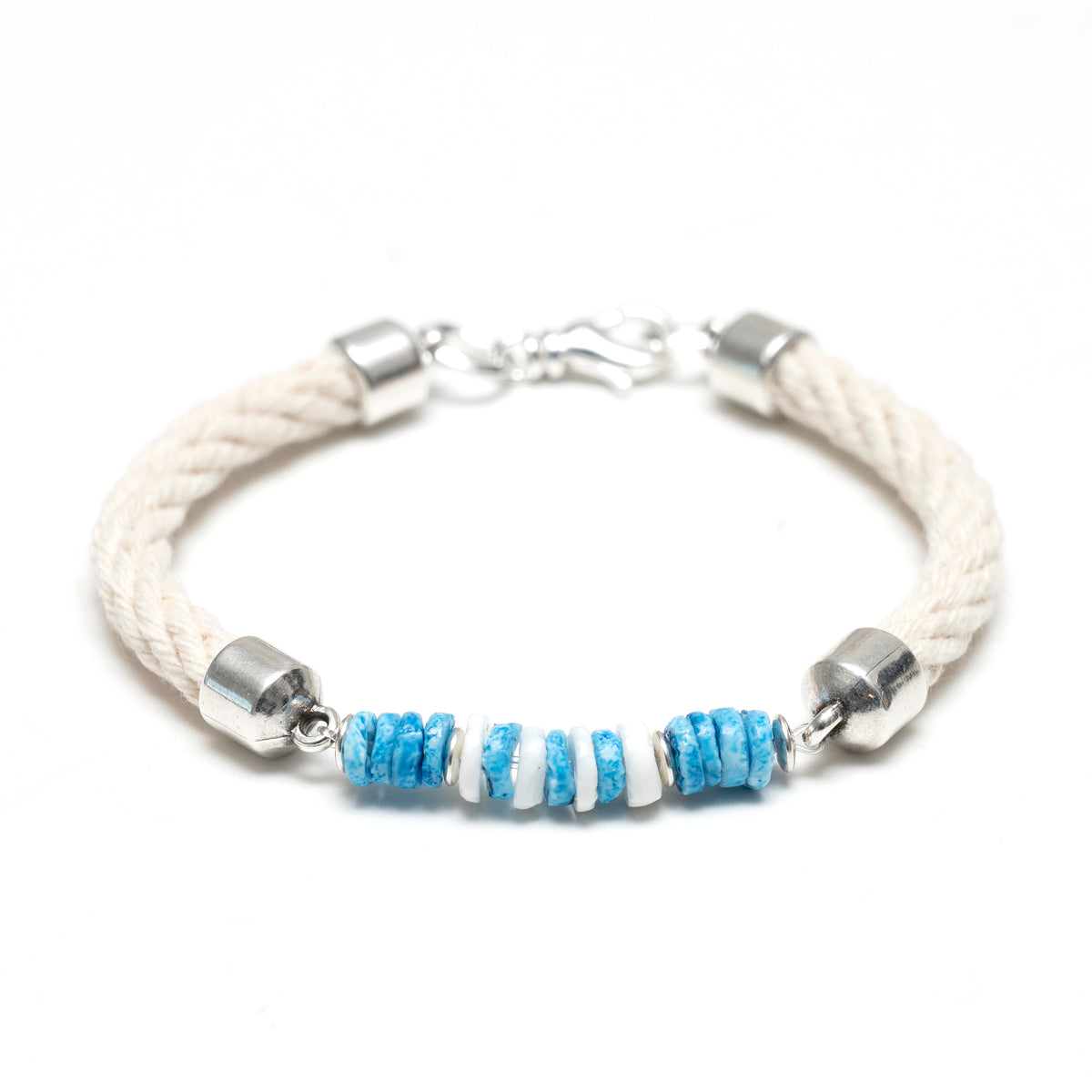 Menemsha - Ivory/Blue/Silver